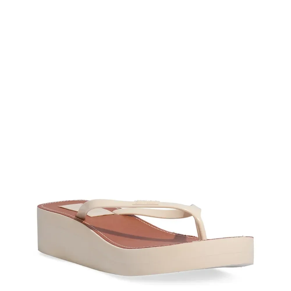 Chinelo Flatform Borracha Off White - vista 2 de 4