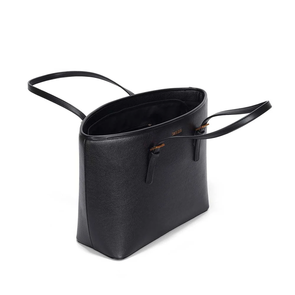 Bolsa Shopper Grande Floater Preta Texturizada - vista 2 de 3