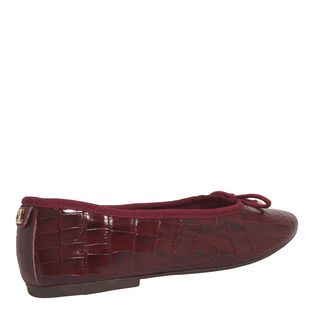 Sapatilha Croco Italiano Vermelho Malbec - vista 3 de 6