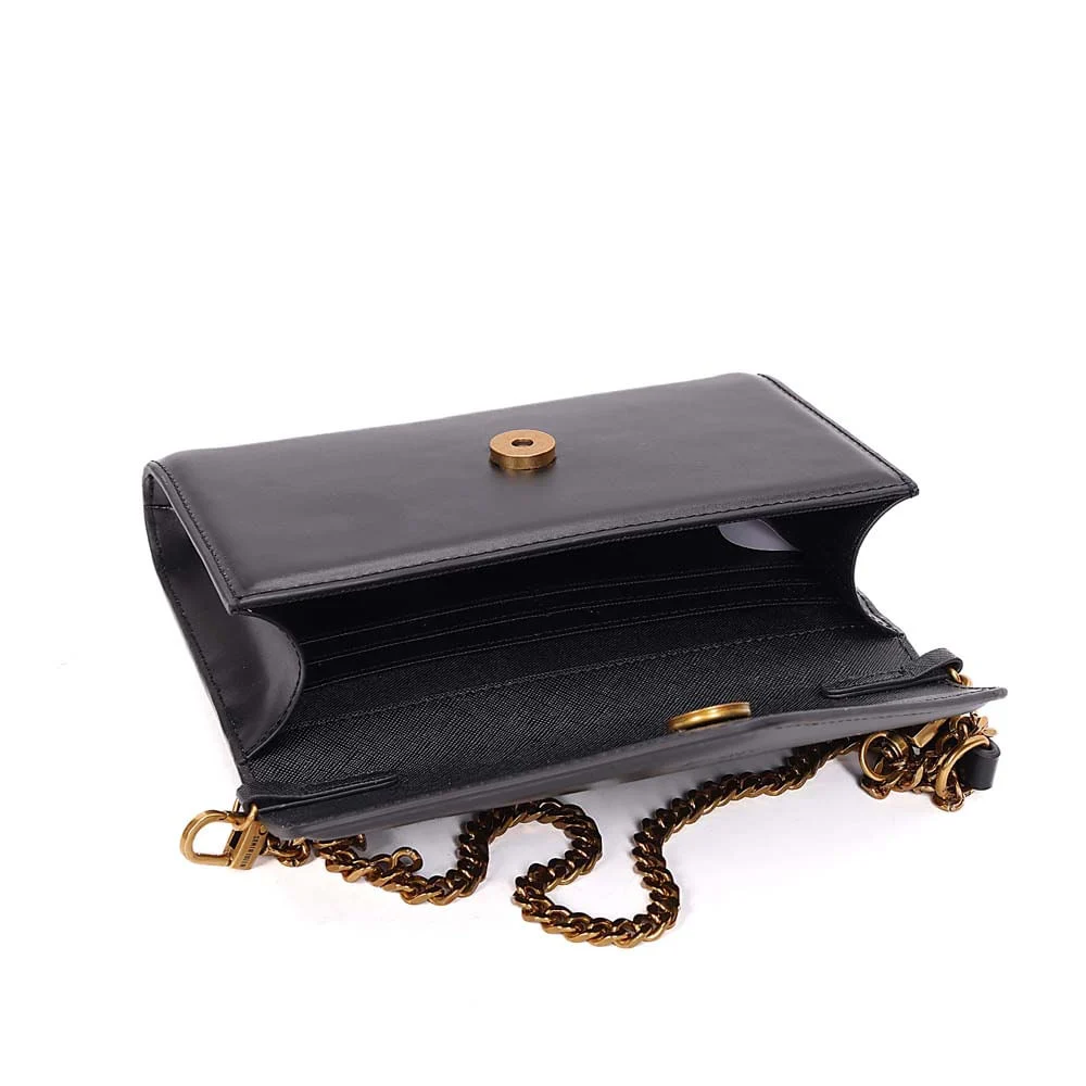 Bolsa Carteira Com Caixa Soft Alça Tiracolo Preta - vista 7 de 7
