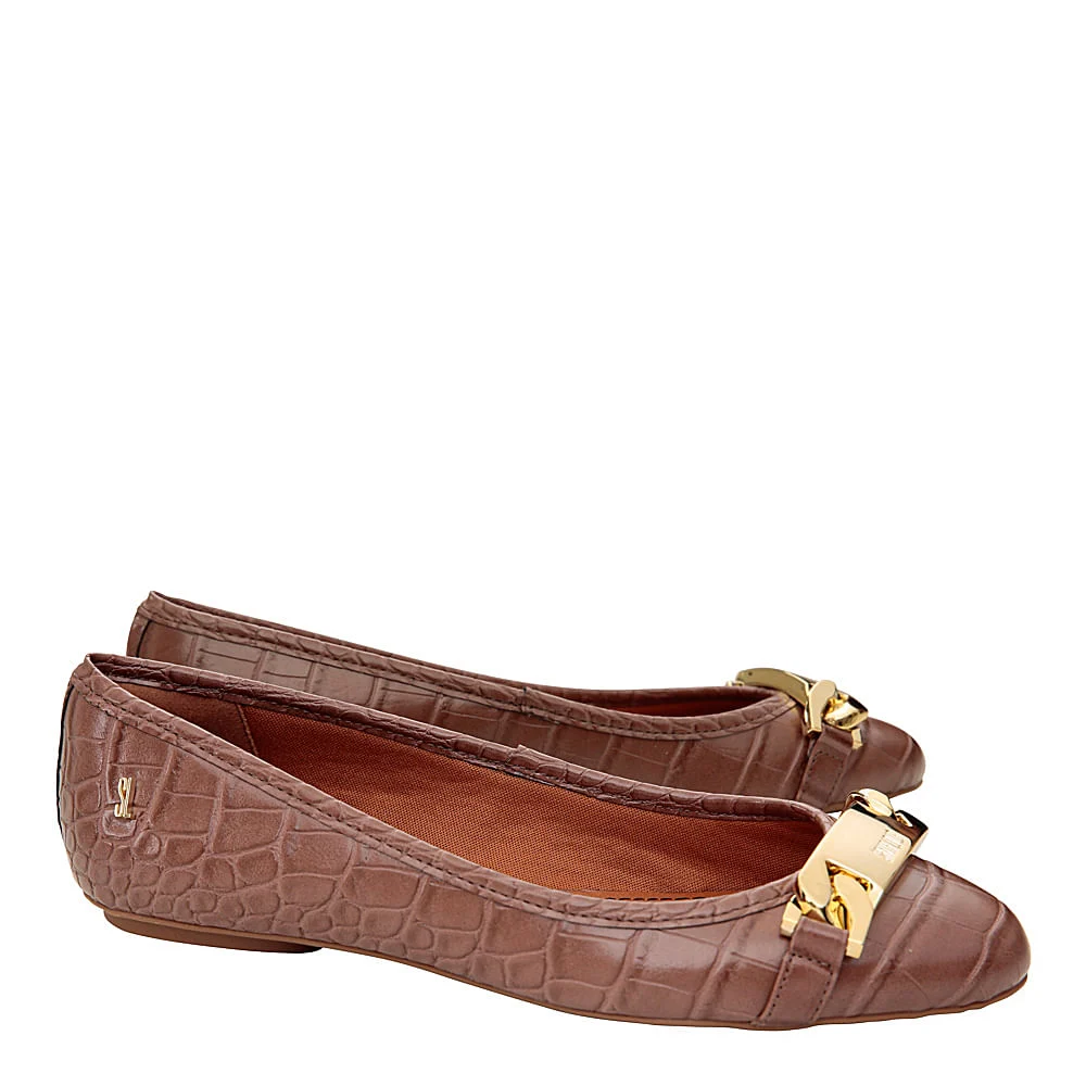Sapatilha Croco Fivela Marrom - vista 1 de 4