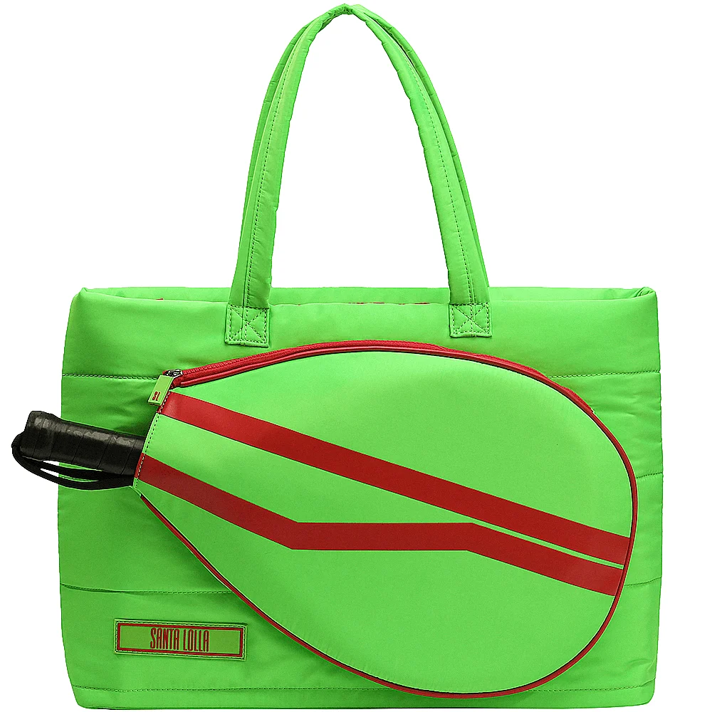 Bolsa Para Beach Tennis de Nylon Verde Neon - vista 1 de 4