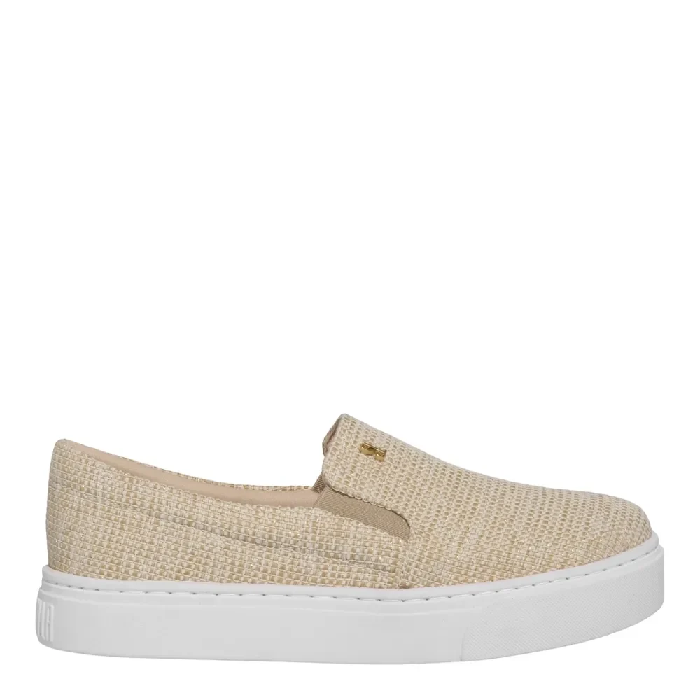 Tênis Slip On Material Juta Dourado - vista 1 de 4
